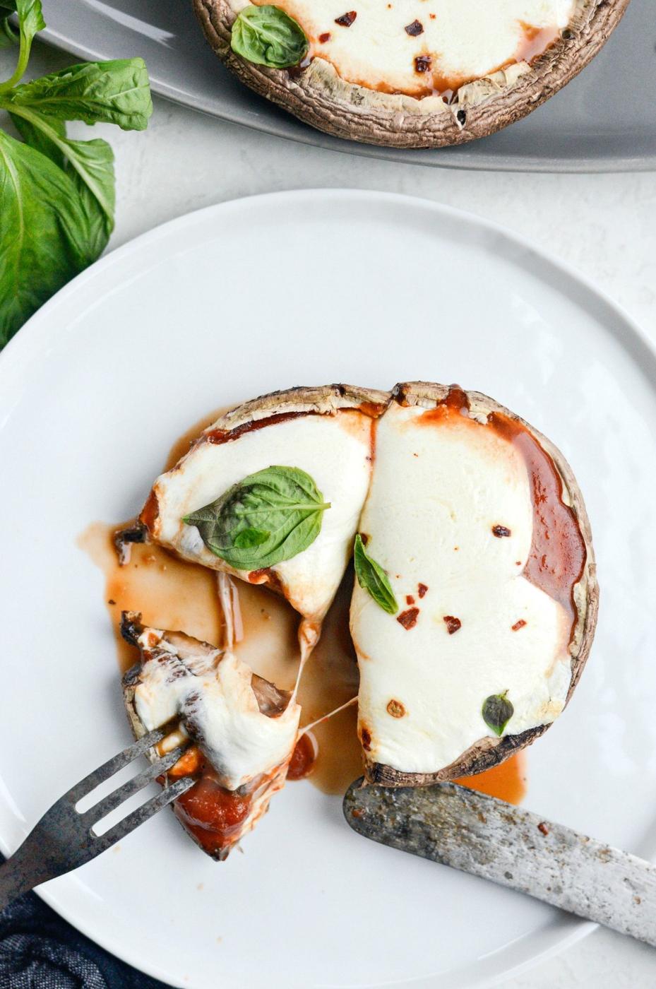Home Kitchen Roasted Caprese Portobello Mushrooms