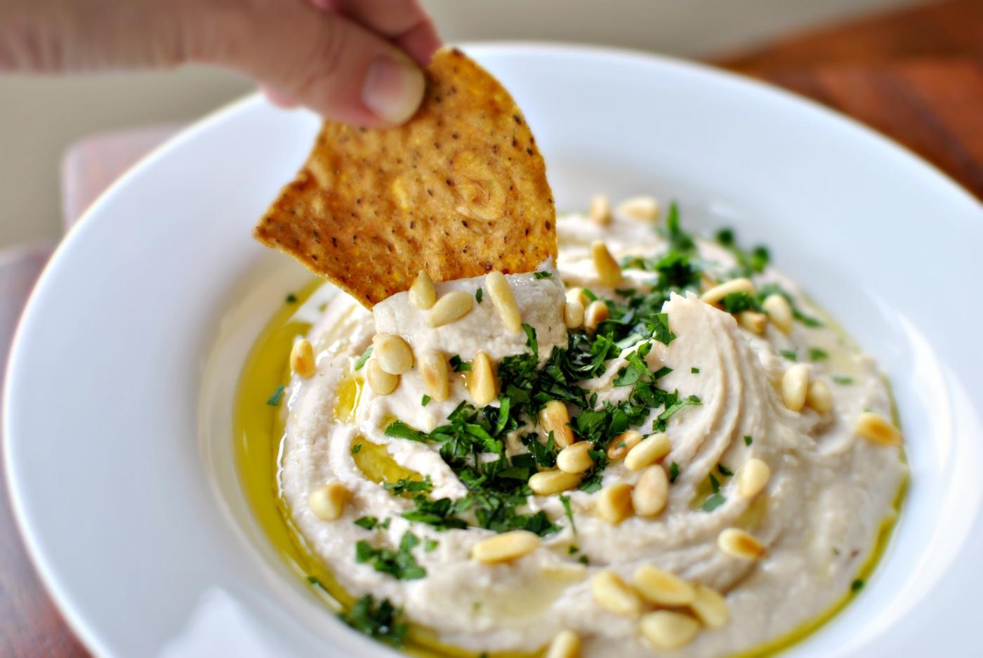 Lemon White Bean Hummus, Roasted Style