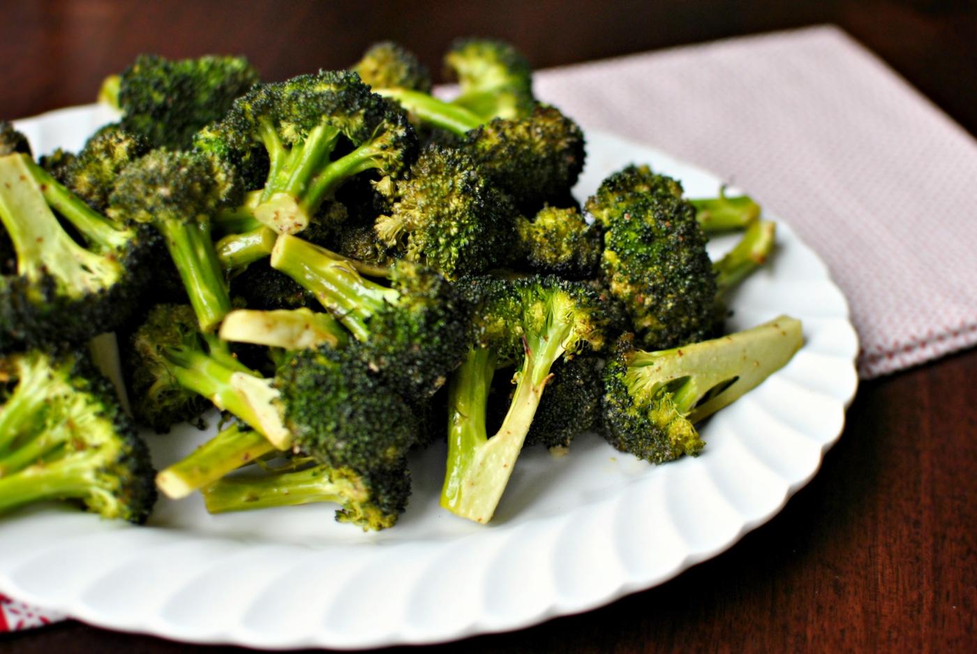 Home Kitchen Roasted Marinated Broccoli