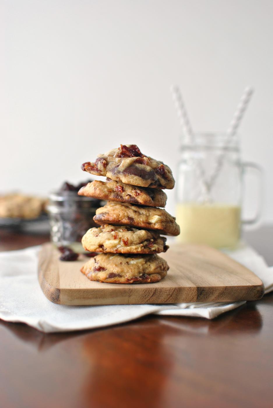 Rum Cherry Double Chocolate Chunk Cookies at Home