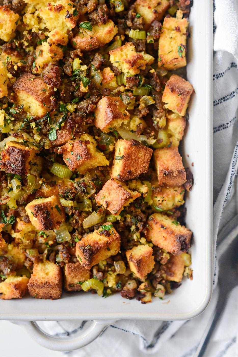 Sausage and Cornbread Dressing at Home