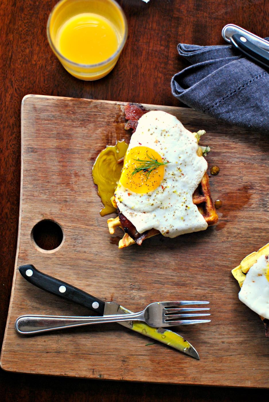 Waffles: Savory Potato and Dill