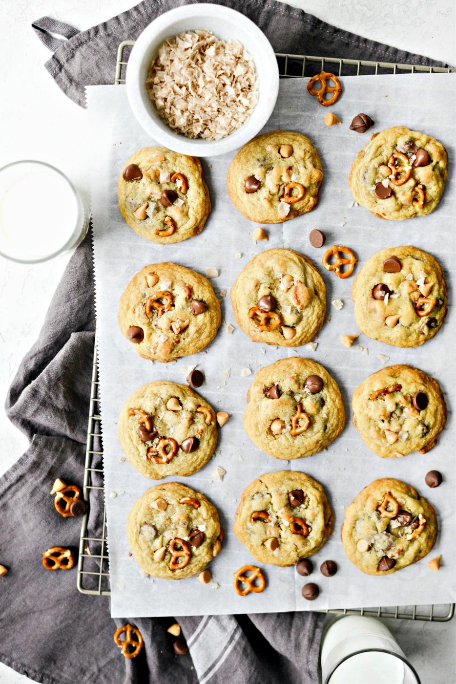 Home Kitchen Sea Salt Chocolate Chip Butterscotch Pretzel Cookies
