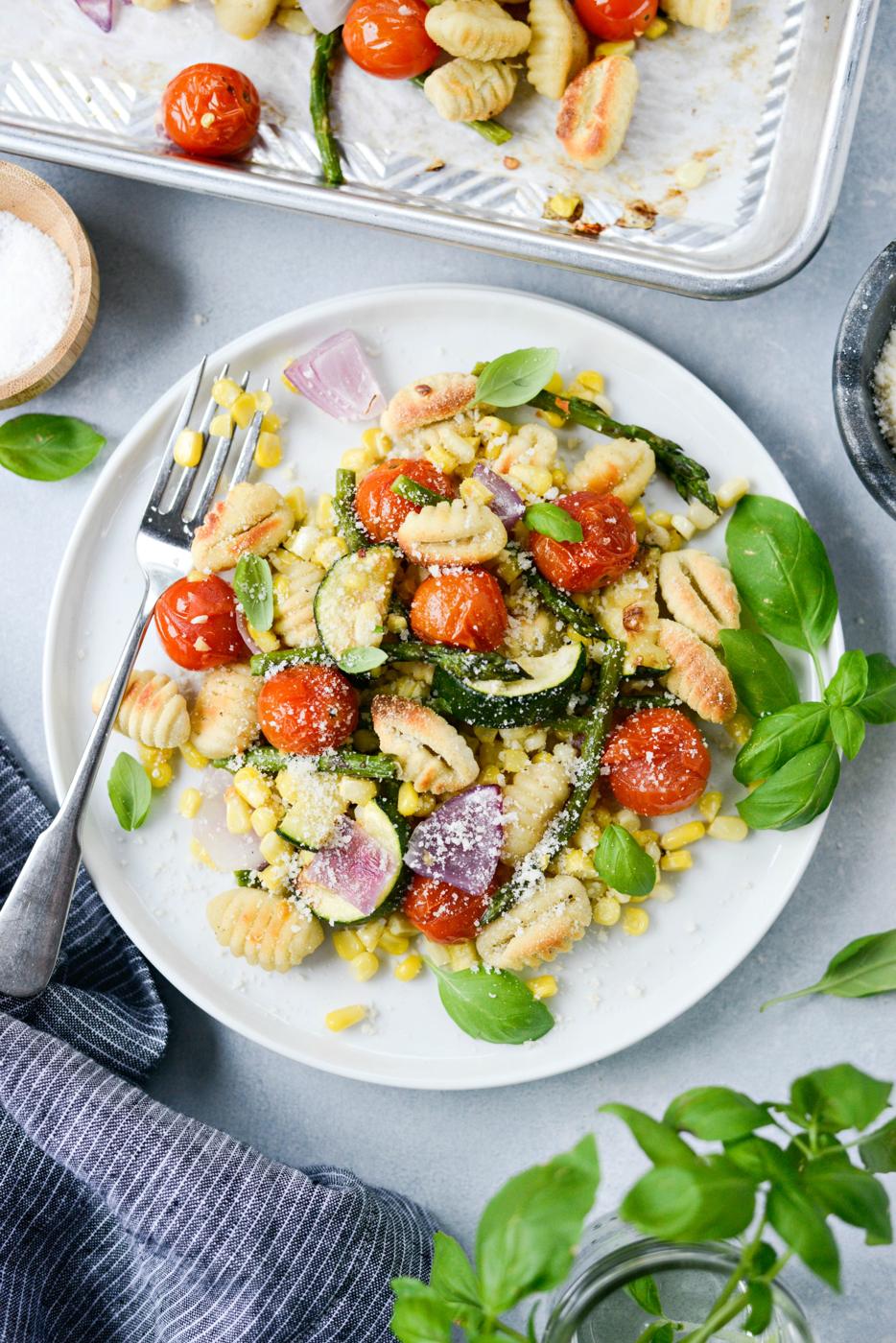 Sheet Pan Gnocchi with Summer Vegetables at Home