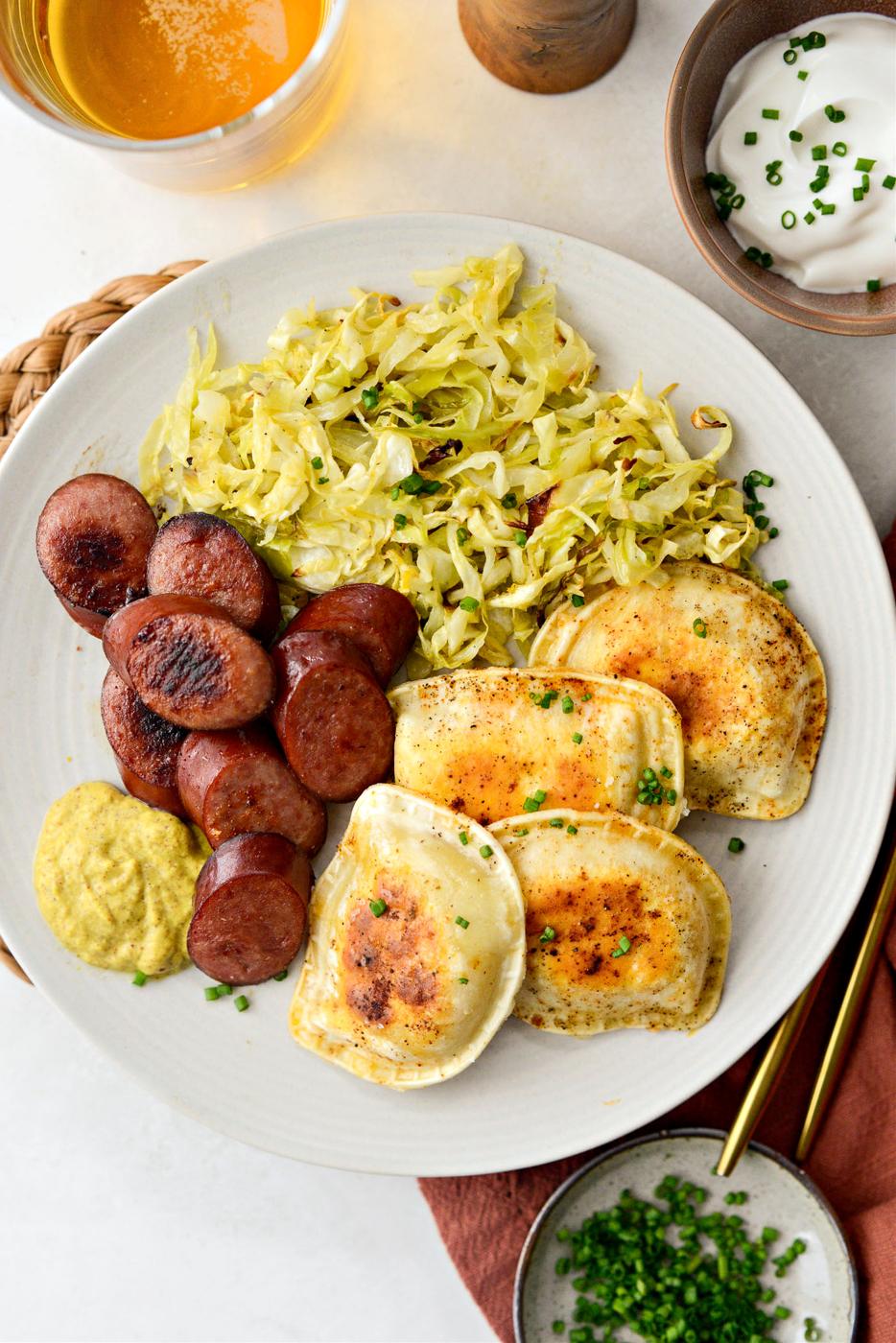 Kielbasa and Sheet Pan Pierogies