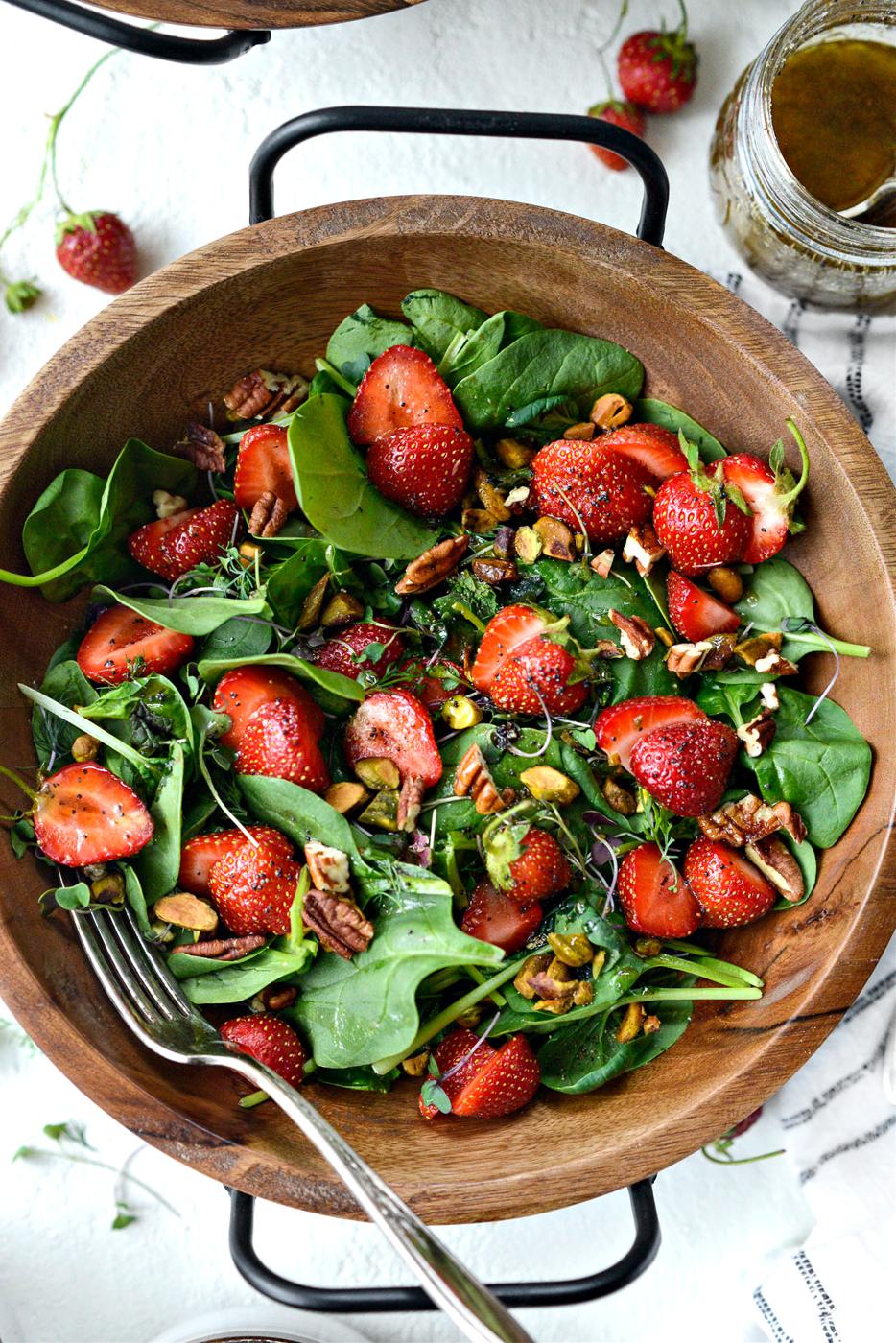 Strawberry Spinach Salad at Home