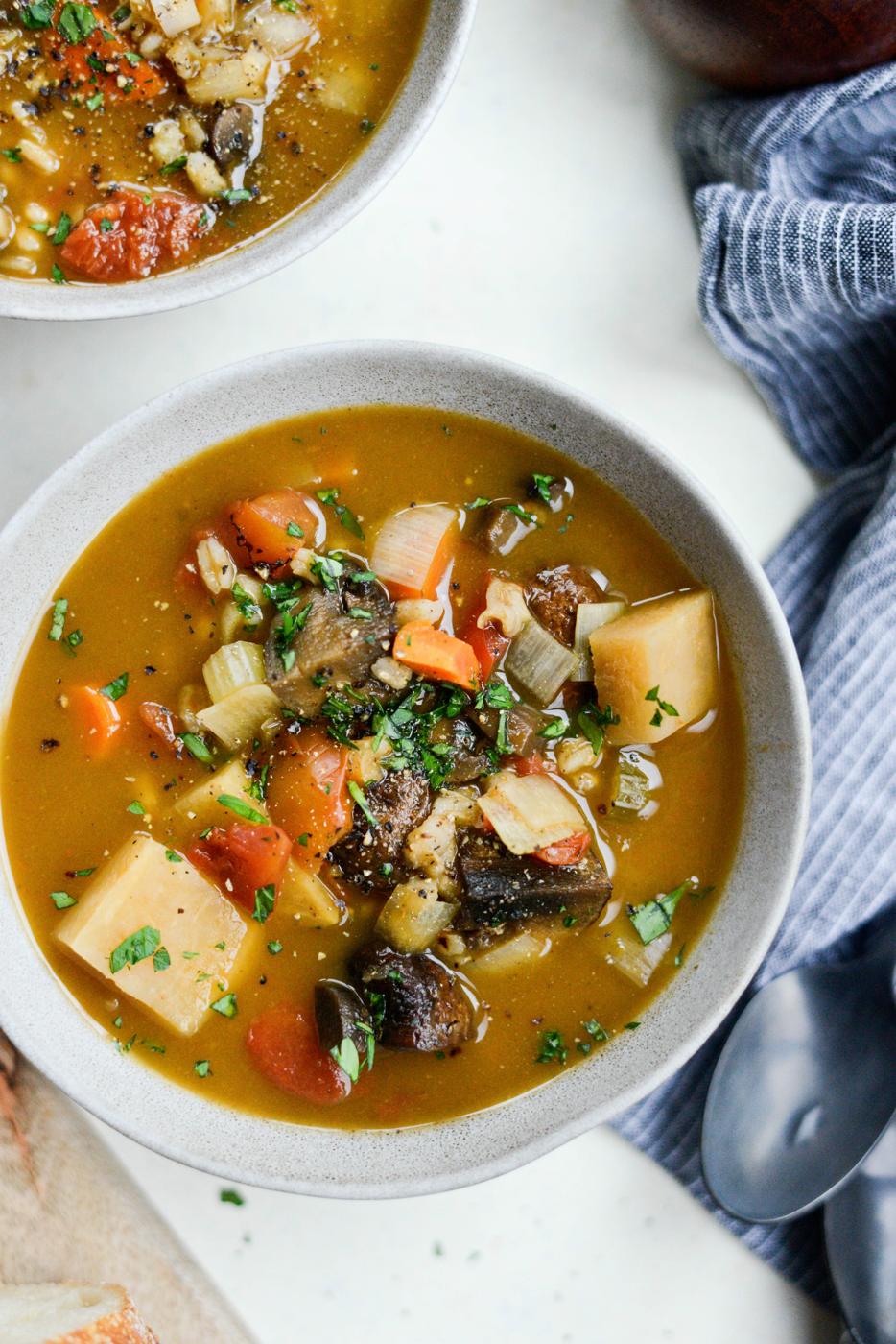 Kit): Slow Cooker Mushroom Barley Stew (Freezer Meal
