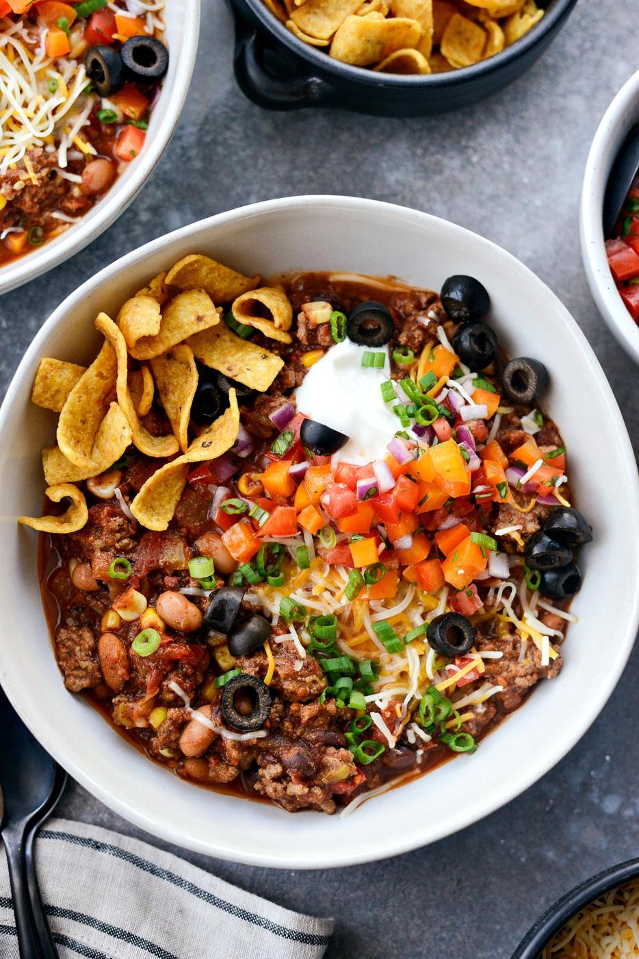 Slow Cooker Taco Chili at Home