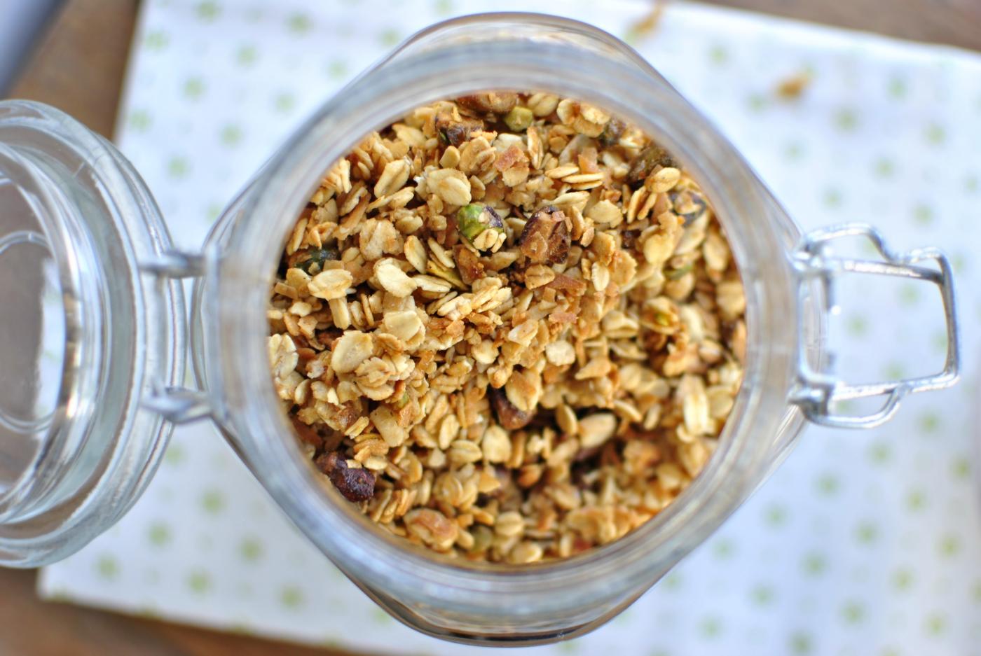 Spiced Pistachio Toasted Coconut Granola at Home