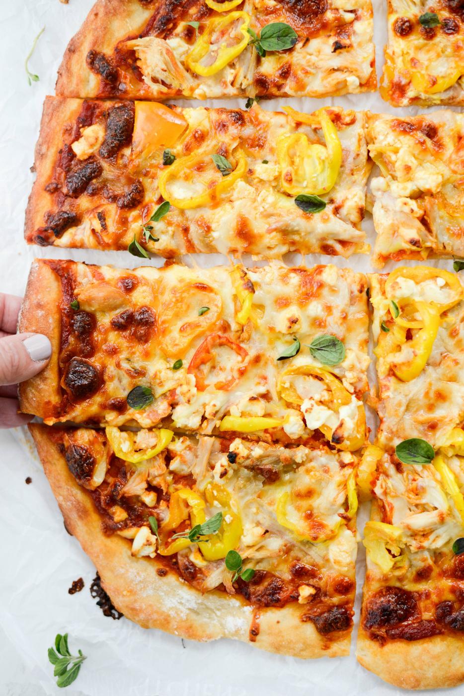 Chicken Feta Pizza, Spicy Style