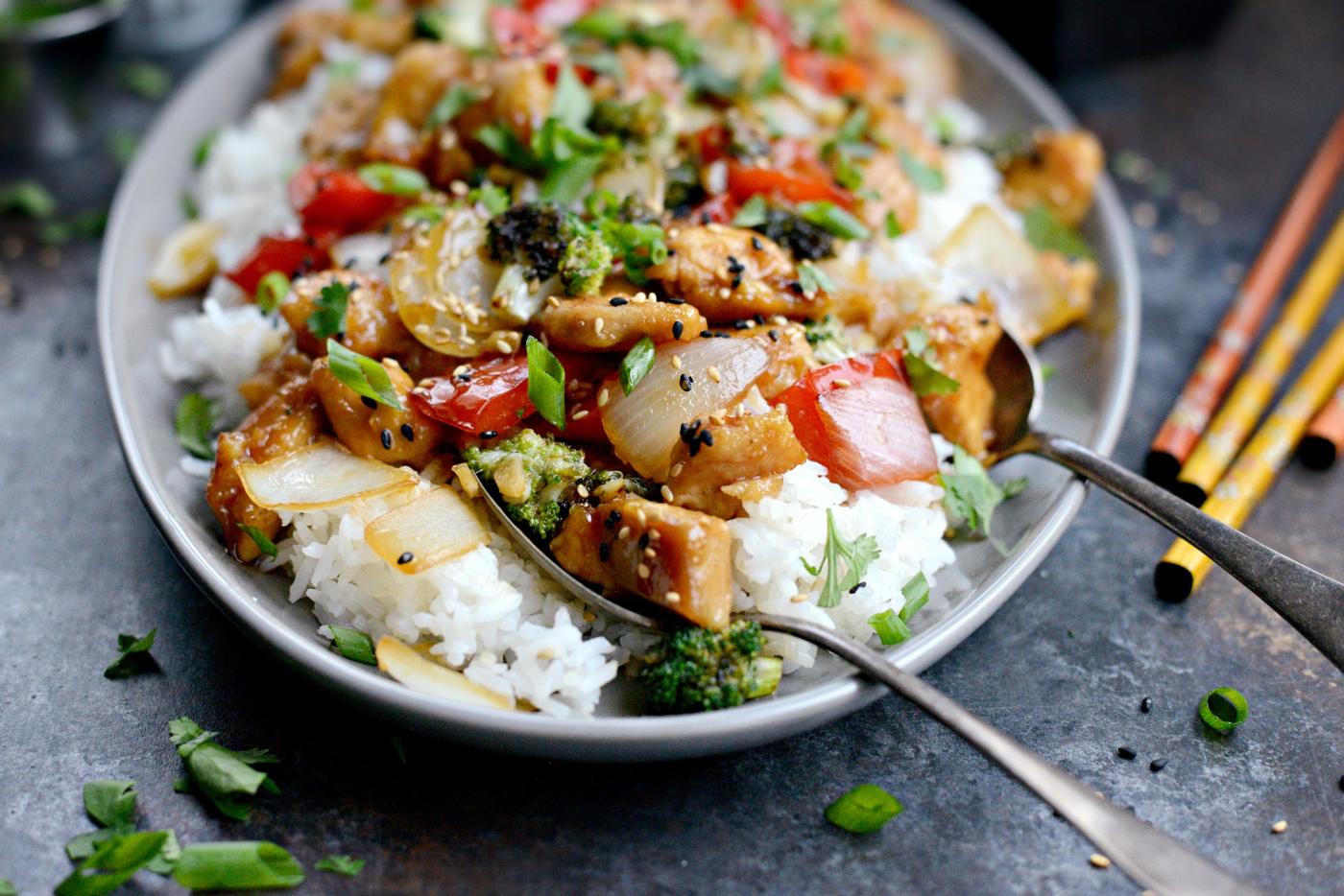 Spicy Ginger Sesame Chicken Stir-Fry at Home