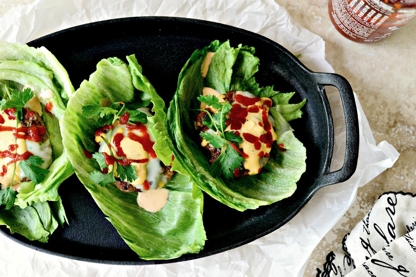 Steak Burgers, Sriracha Style