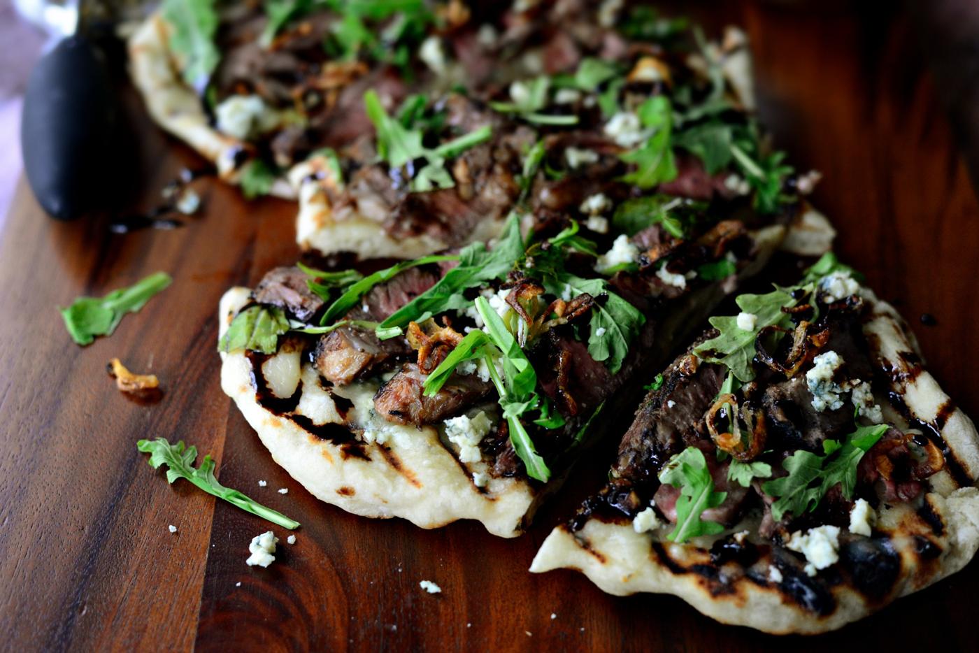 Pizza: Steak and Blue Cheese