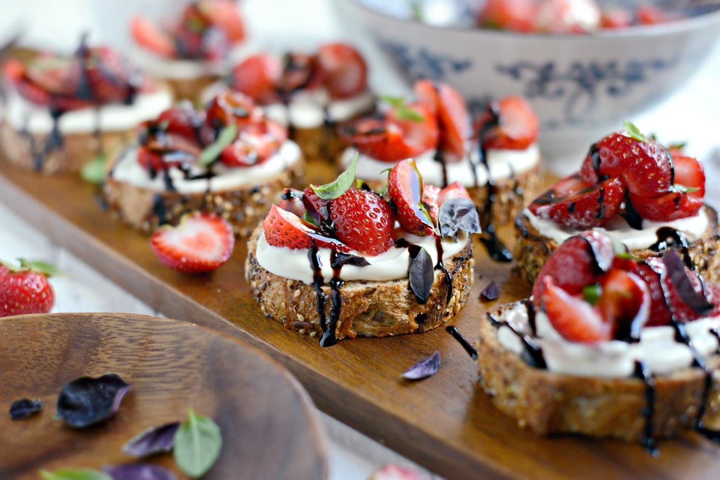 Cheese: Strawberry Bruschetta with Honey Whipped Goat