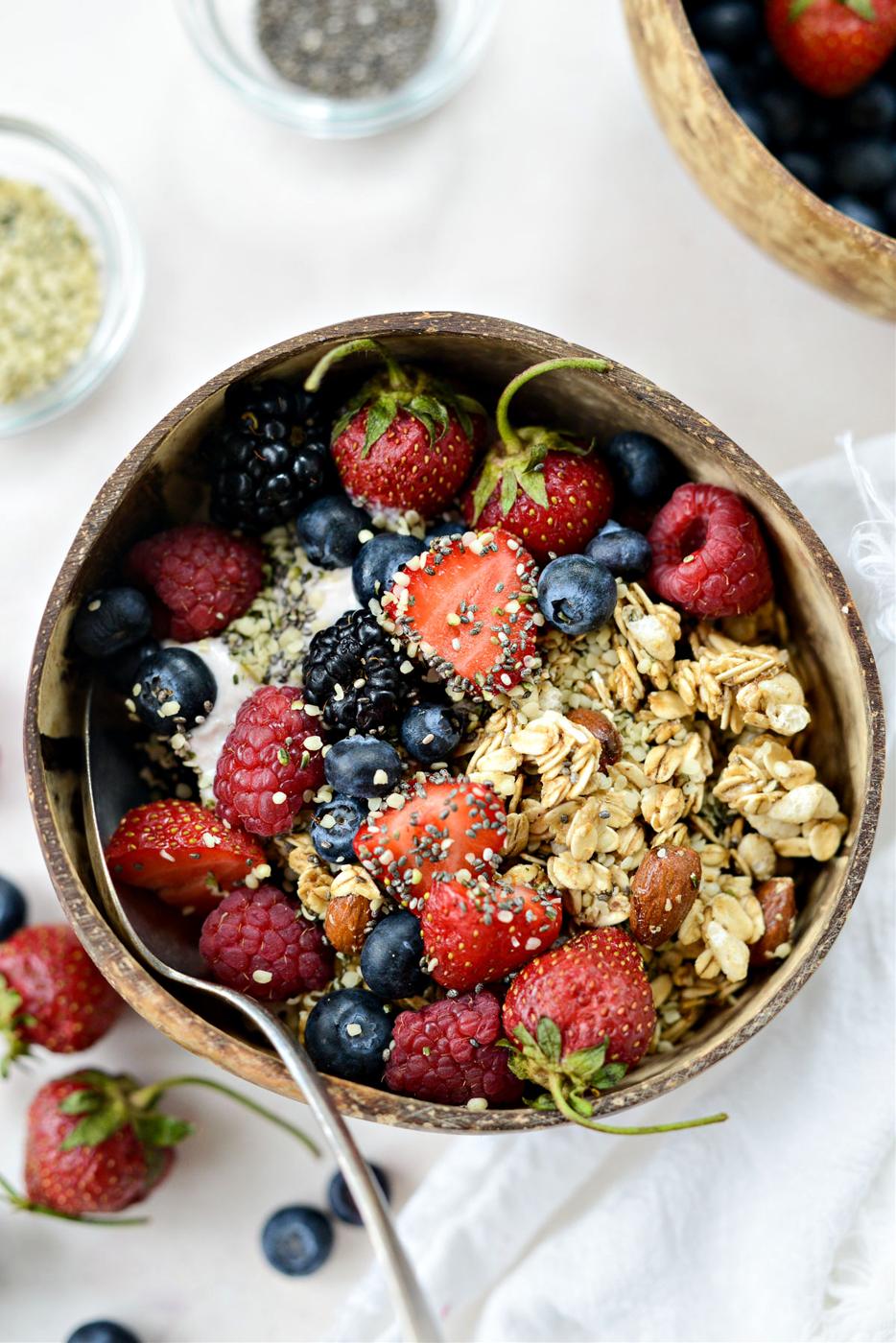 Cheesecake Granola Bowl, Strawberry Style