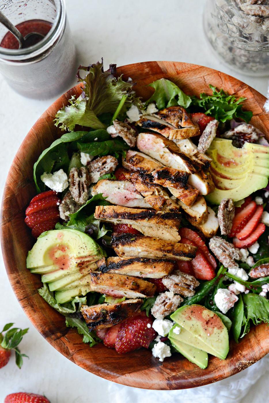 Home Kitchen Strawberry Goat Cheese Spring Salad