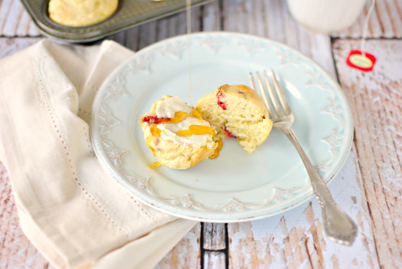Home Kitchen Strawberry Lemon Pancake Muffins