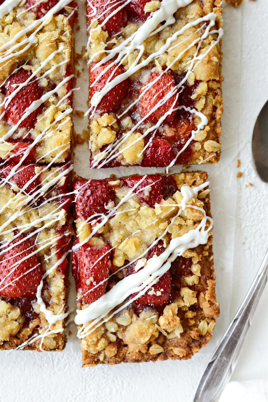 Strawberry Streusel Bars at Home
