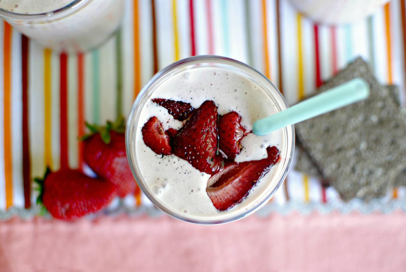 Home Kitchen Roasted Strawberry Milkshake