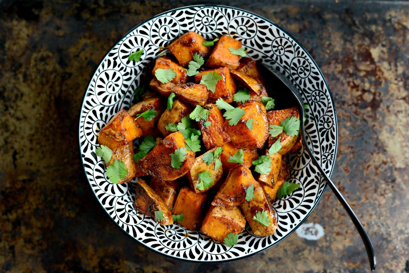 Smoky Roasted Sweet Potatoes and Sweet
