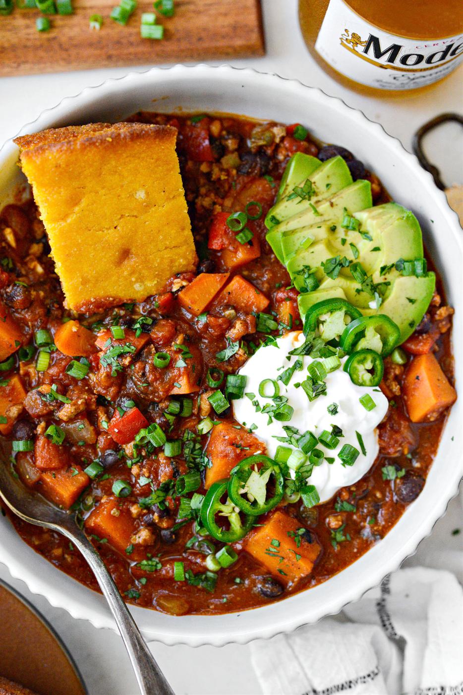 Potato Turkey Chili, Sweet Style