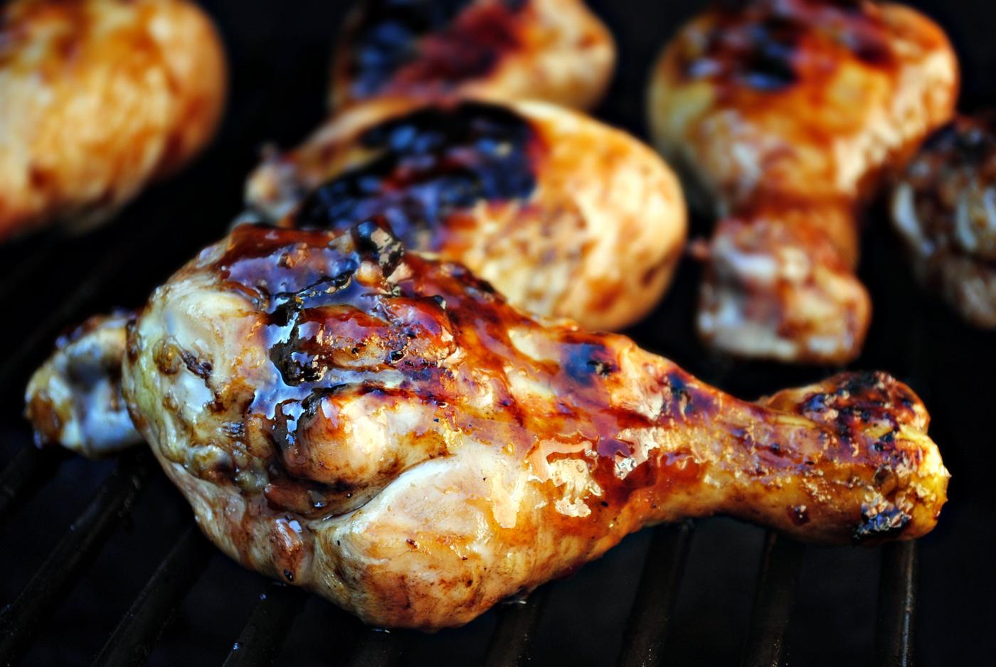 Home Kitchen Peach Balsamic Glazed Drumsticks