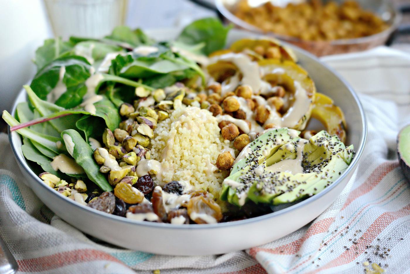 Tandoori Roasted Chickpea Squash Buddha Bowl at Home