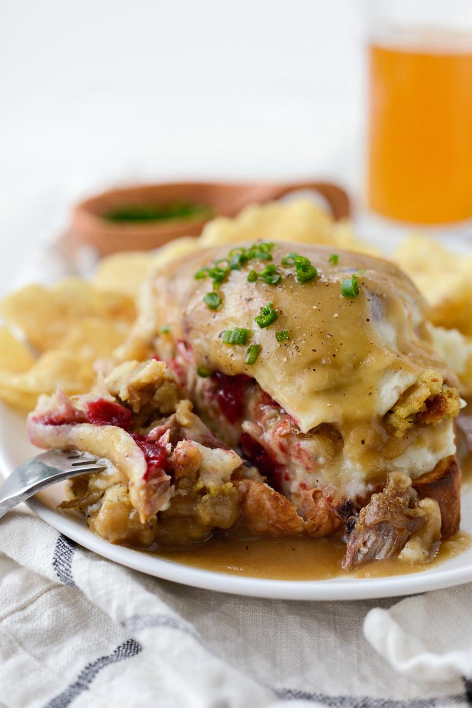 Leftover Thanksgiving Turkey Dinner Melts at Home