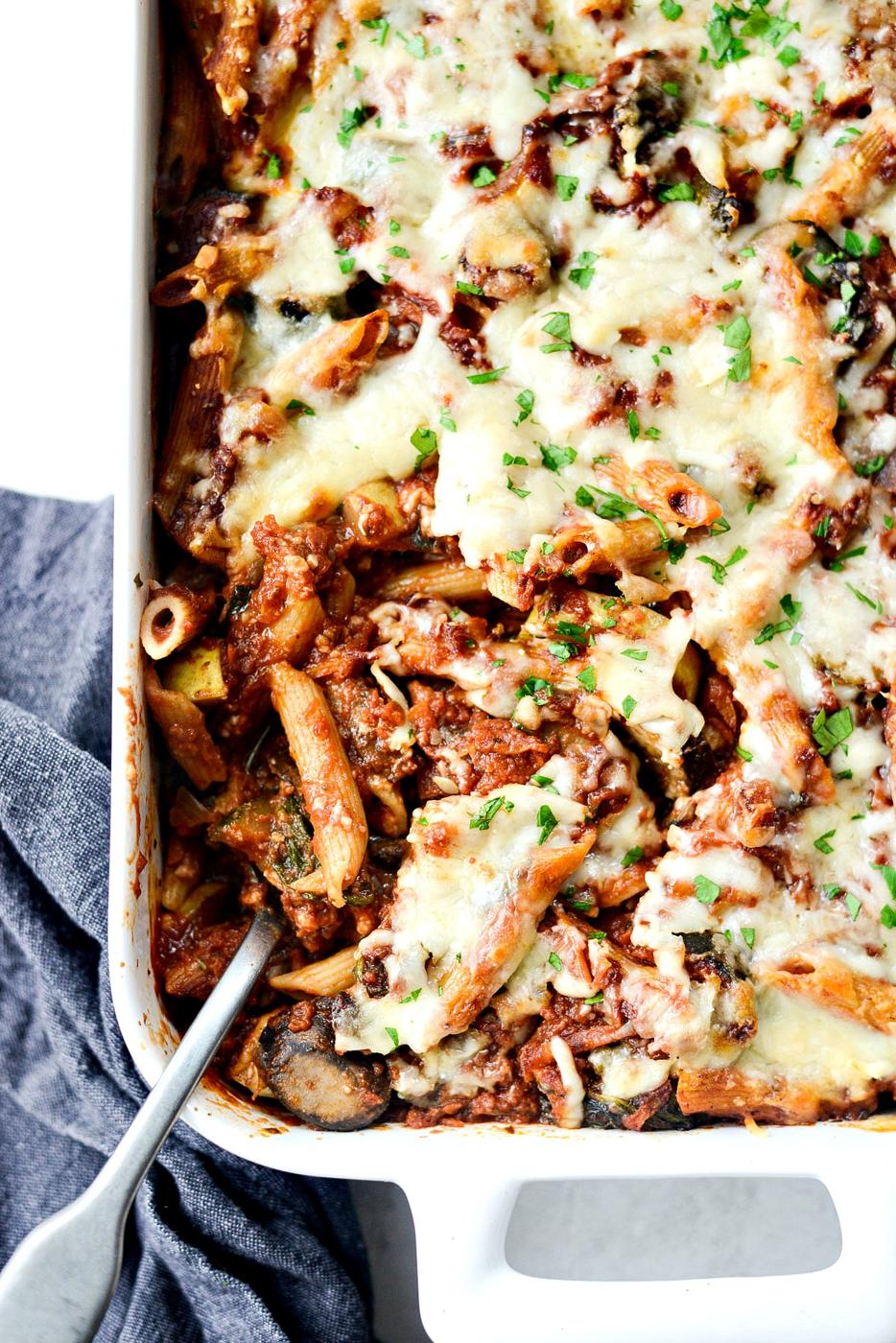 Cheese Vegetable Mostaccioli, Three Style