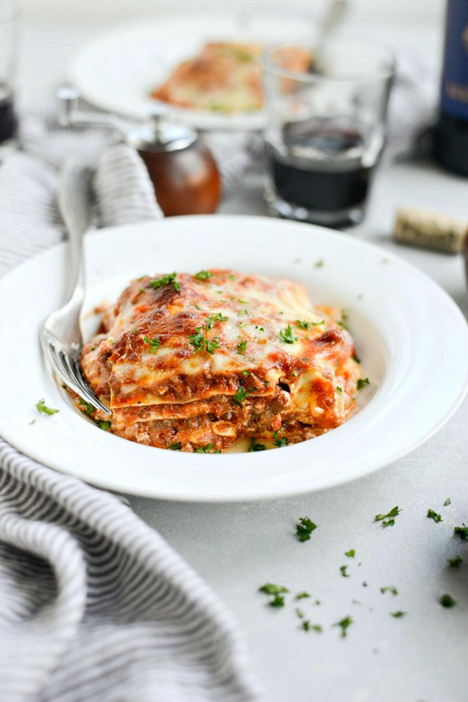 Kitchen-made Three Meat Bolognese Lasagna at Home