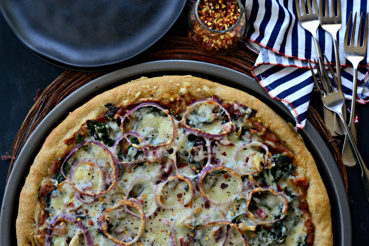 Pizza: Toasted Garlic Swiss Chard