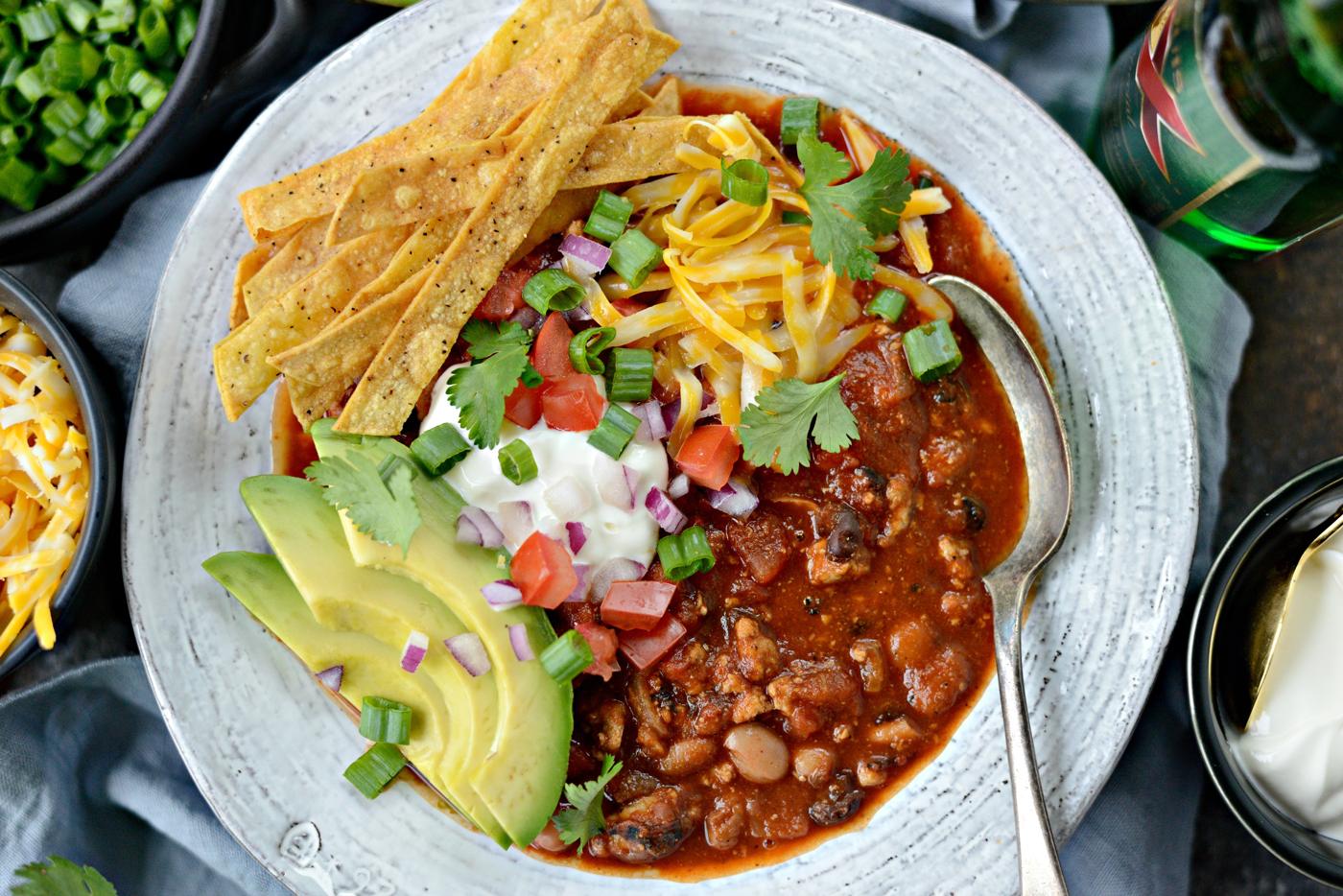 Home Kitchen Turkey Taco Beer Chili