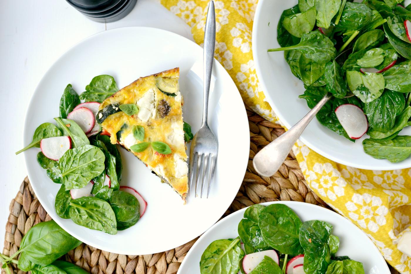 Goat Cheese Frittata, Vegetable Style