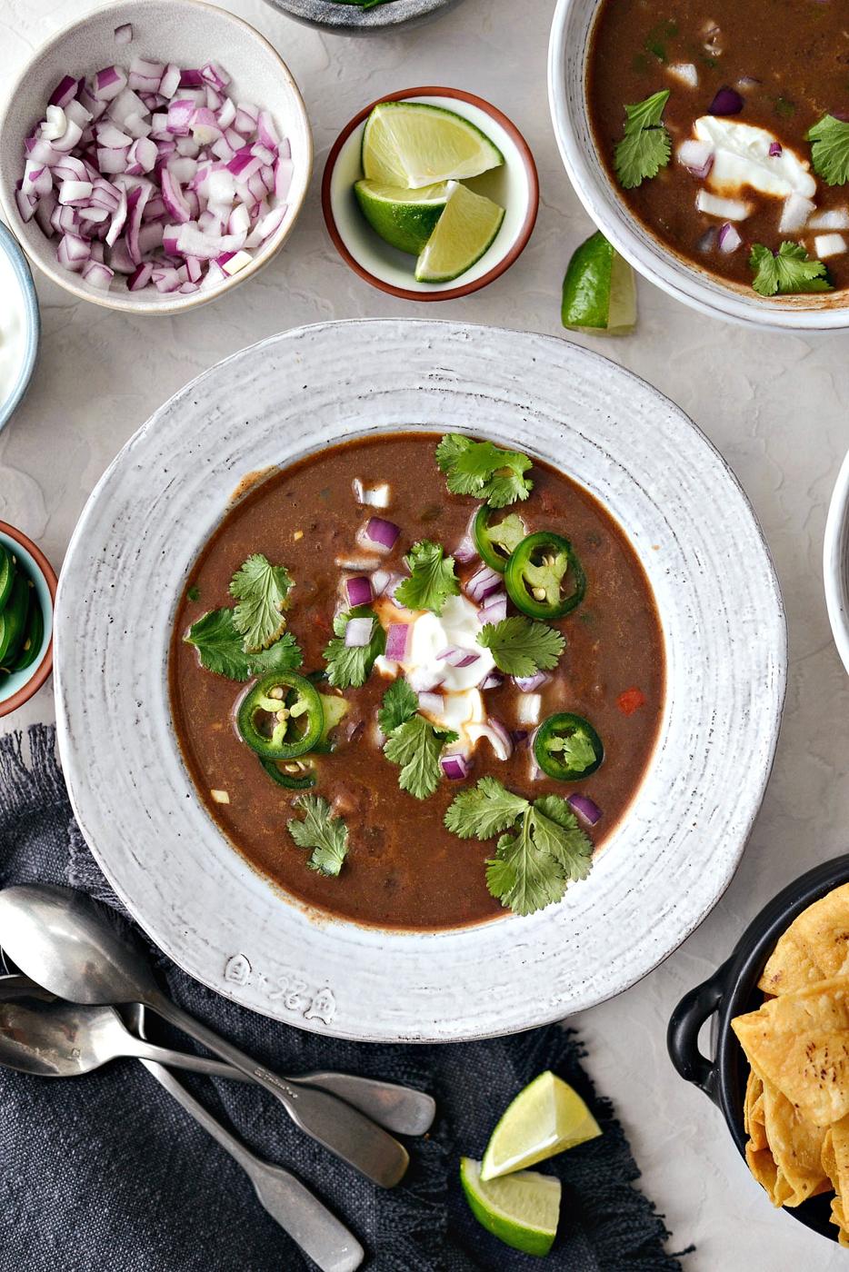 Vegetarian Black Bean Soup at Home