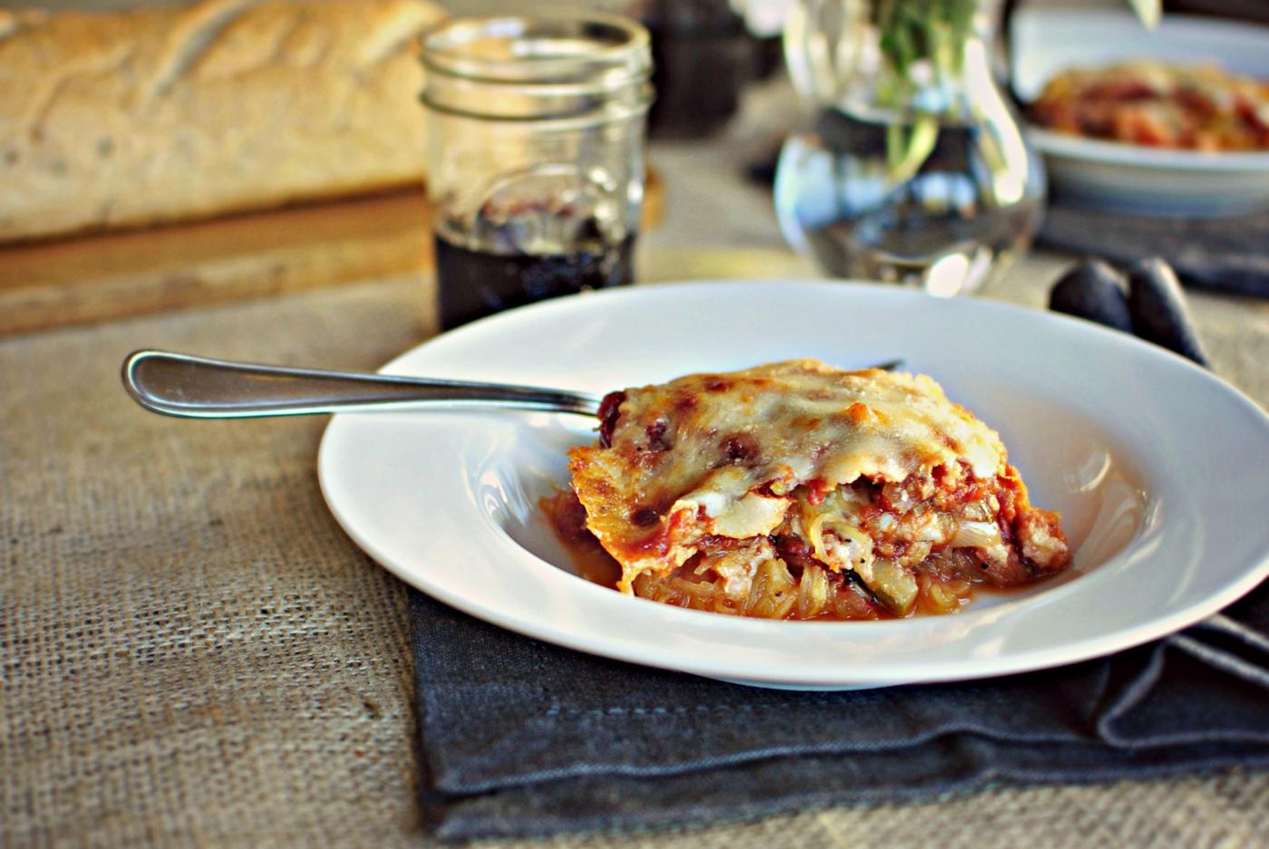 Home Kitchen Vegetarian Spaghetti Squash Lasagna