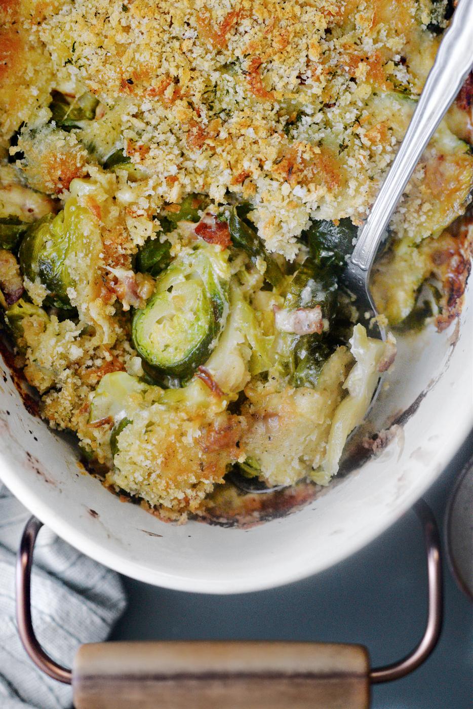 Home Kitchen Brussels Sprout Gratin