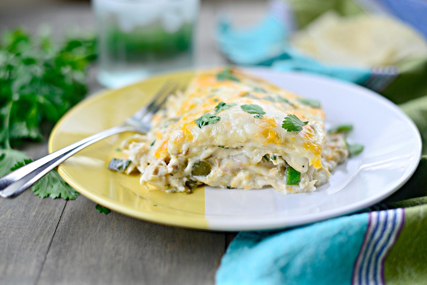 Lasagna: White Chicken Enchilada