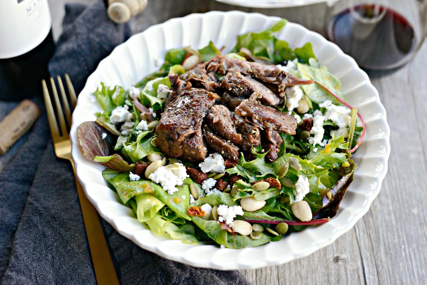 Vinaigrette: Wine Braised Lamb Salad with Pumpkin