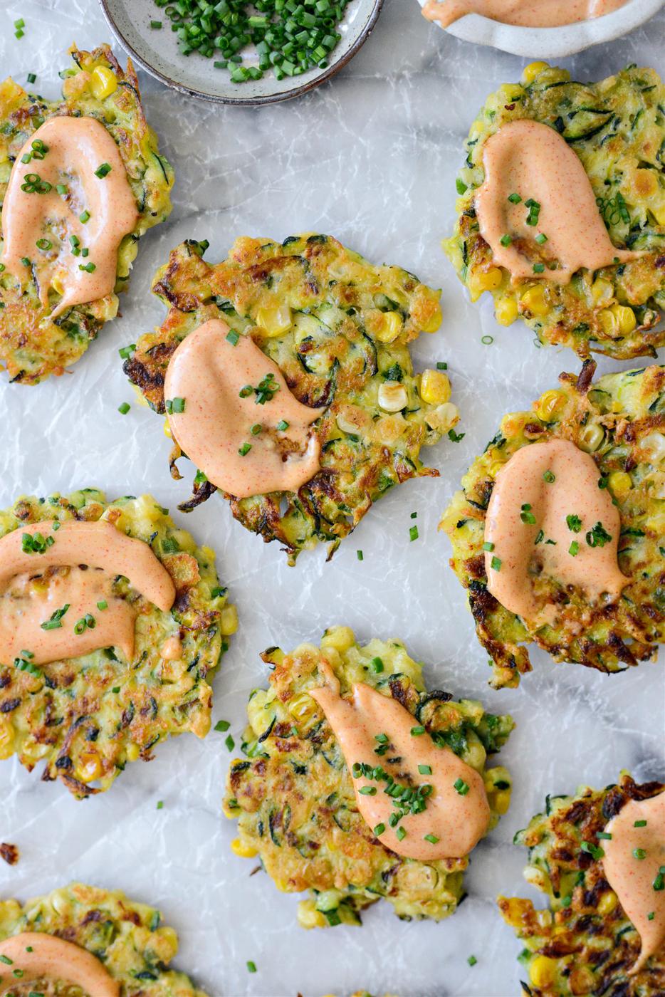 Home Kitchen Zucchini Corn Fritters