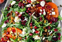 Autumn Jewel Arugula Salad with Persimmon and Pomegranate