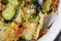 Creamy Cheesy Brussels Bake