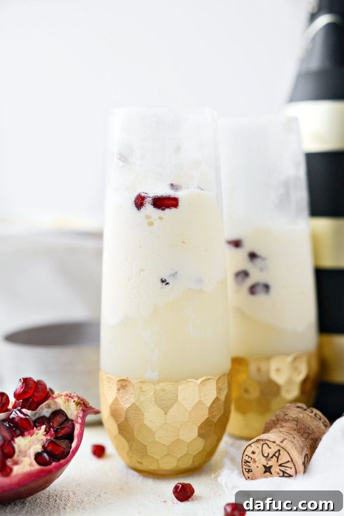 Effervescent Dessert Clouds 9 Champagne Floats