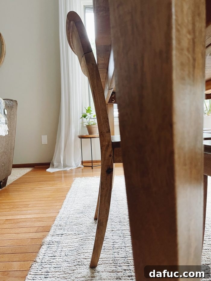 Dining table during sanding phase