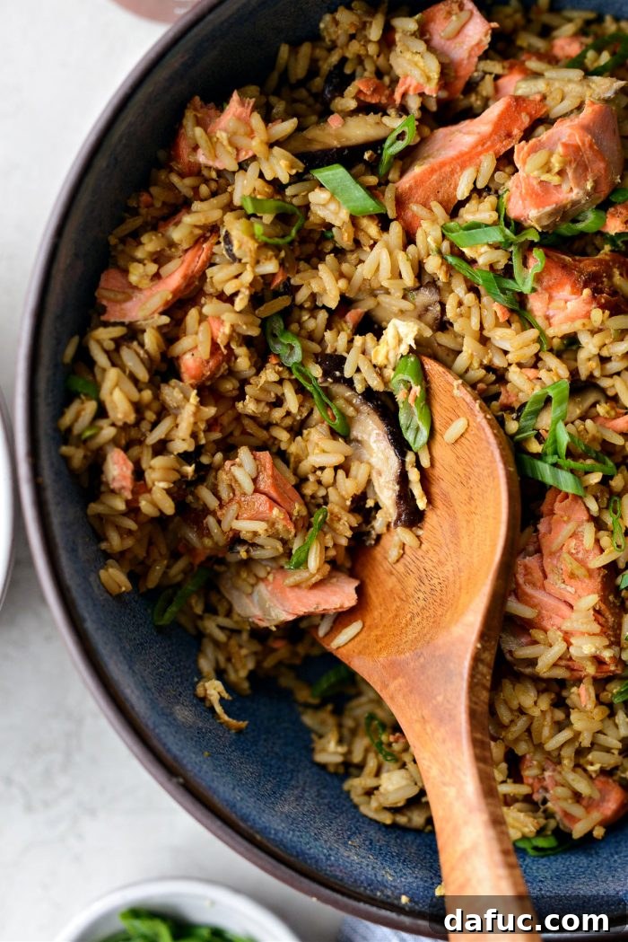 Unpacking 2022 5 Air Fryer Sriracha Salmon served with rice
