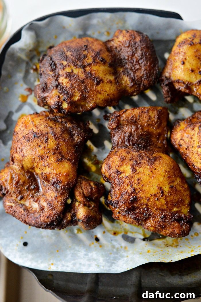 air fried shawarma chicken thighs