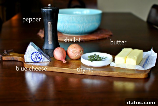 Seared Ribeye with Sweet Shallot Blue Cheese Butter 3 Ingredients for Caramelized Shallot and Blue Cheese Butter