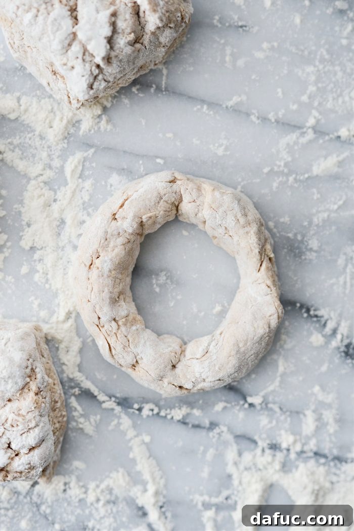 Golden Air Fryer French Toast Bagels 17 form a bagel/ring.