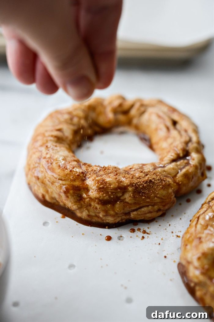 Golden Air Fryer French Toast Bagels 22 sprinkle with more coconut palm sugar