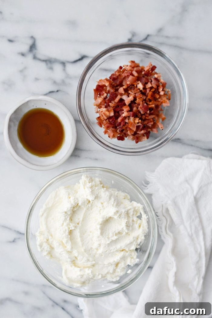 Golden Air Fryer French Toast Bagels 5 ingredients for maple bacon cream cheese