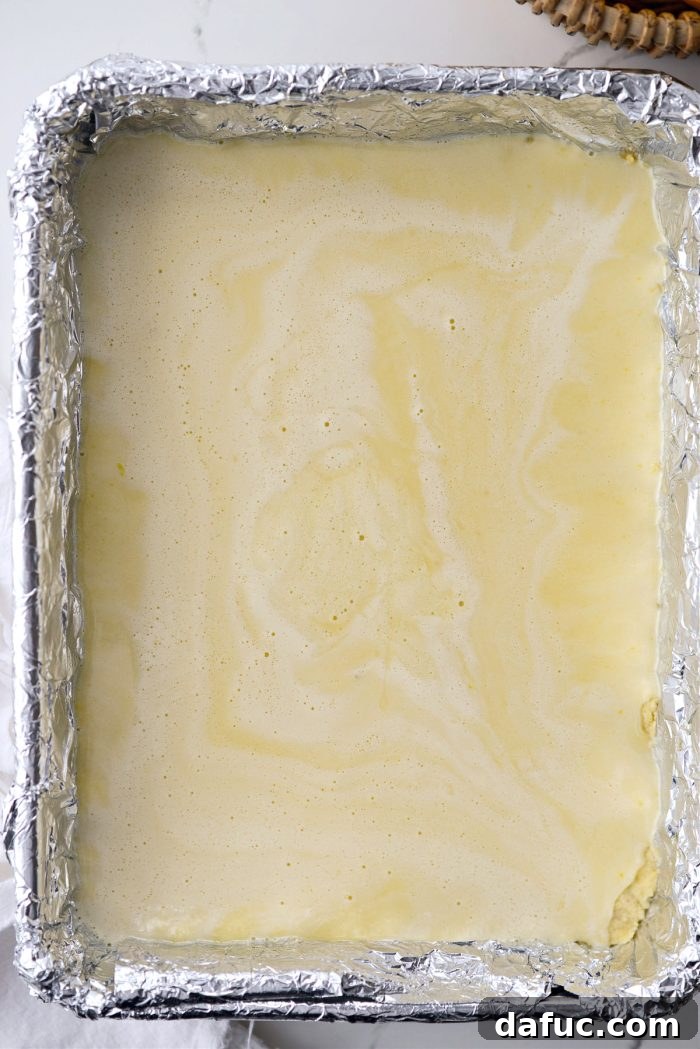 Meyer Lemon Bars baking in the oven